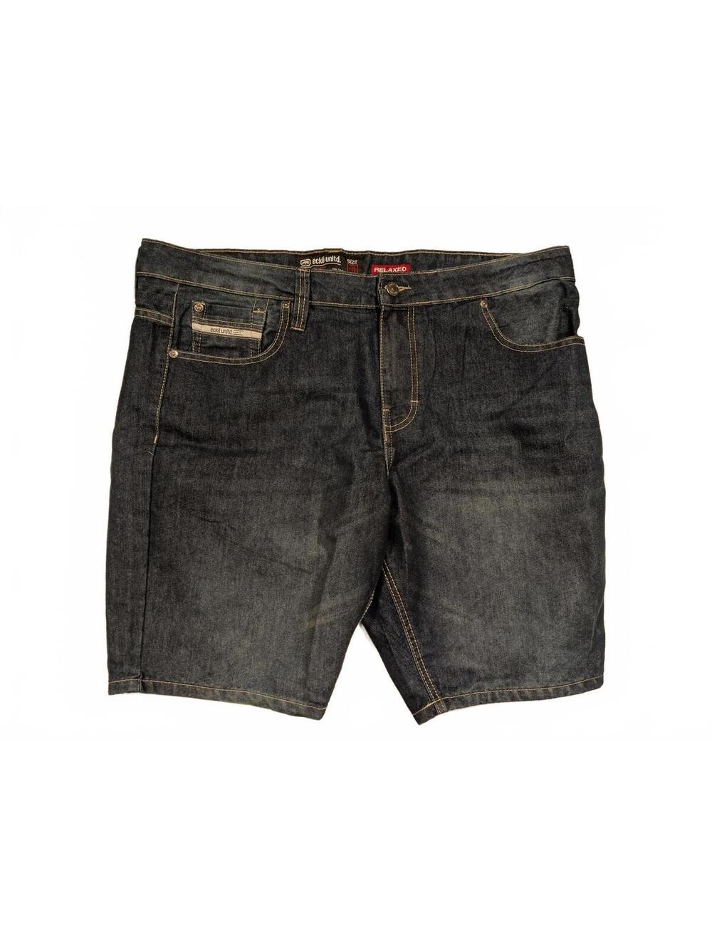Ecko Unltd Denim Shorts Raw Hem Relaxed Fit Blue Jean Shorts Mens 40 42x10